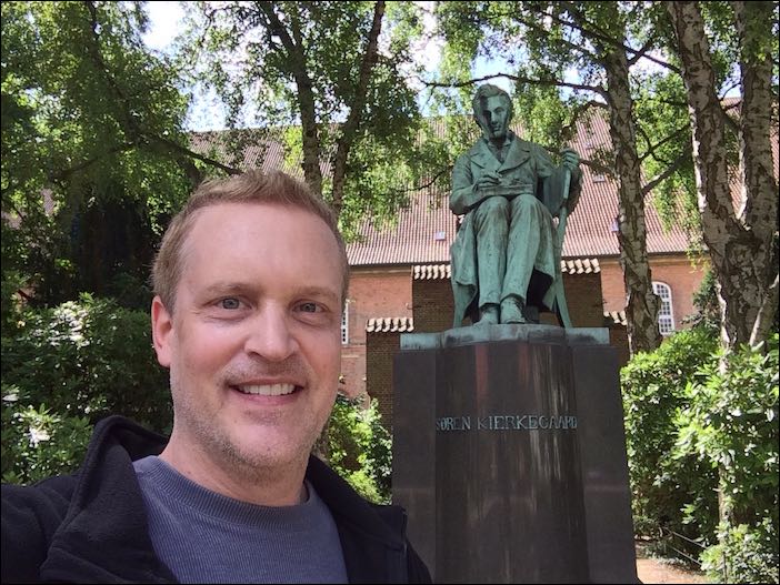 Kierkegaard Statue in the Library Garden (Copenhagen, Denmark)