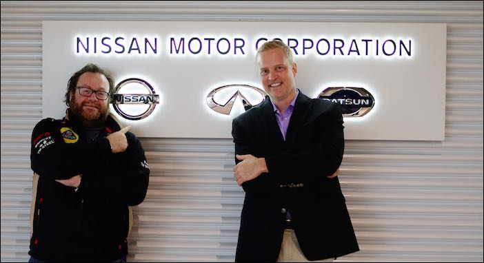 With movie director John Moore at Nissan headquarters (Yokohama, Japan)