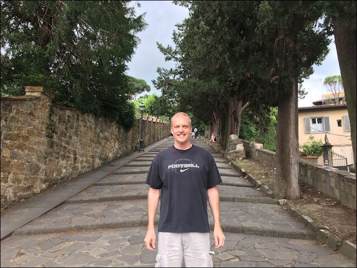 Stairs to Piazzale Michelangelo (Florence, Italy)