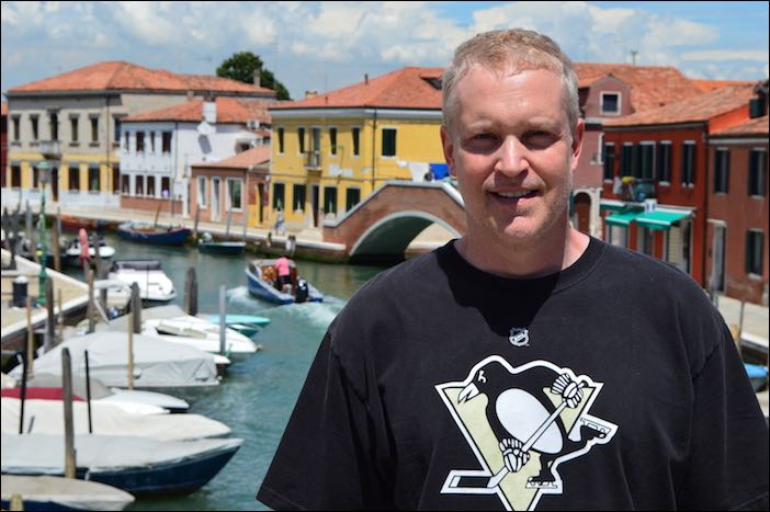 Still celebrating the Penguins championship (Murano, Italy)
