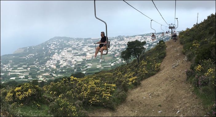 View from Monte Solaro Chairlift (Capri, Italy)