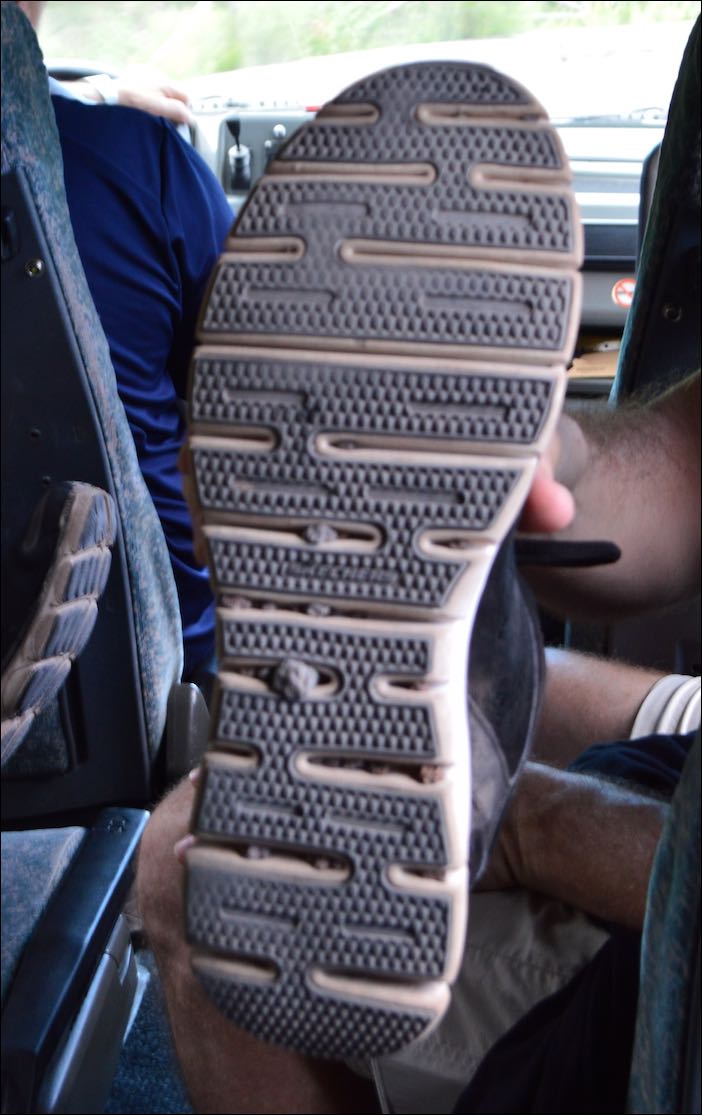 Rocks in my shoe after climbing Mount Vesuvius