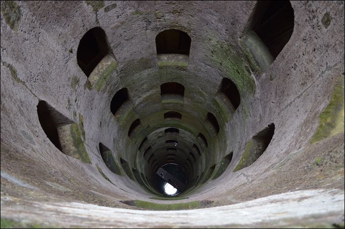 Looking down Saint Patricks Well (Orvieto, Italy)